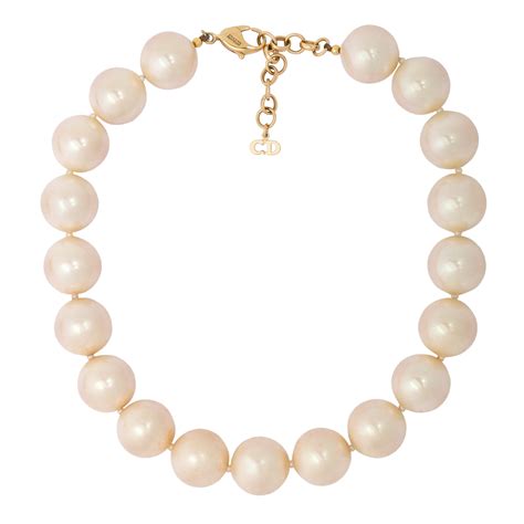 christian dior pearl necklace|genuine christian dior necklace.